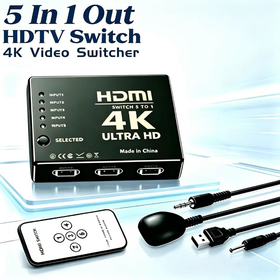 Esports Gaming Hub - สวิตช์ที่รองรับ 4K HDMI 5 ใน 1