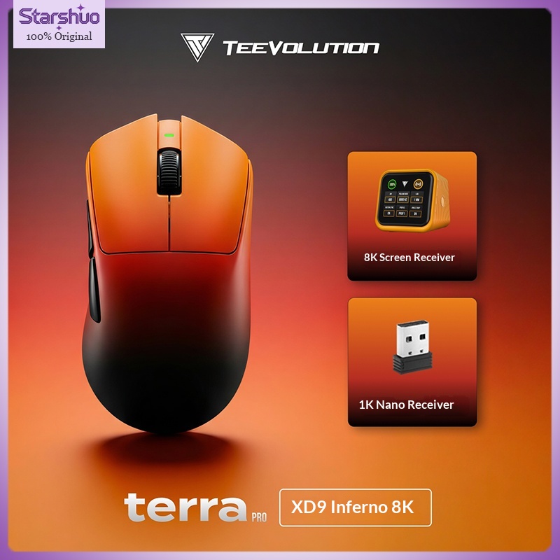 Esports Gaming Design - เมาส์เกมมิ่ง TEEVOLUTION Terra XD9PT ออกแบบตามหลักสรีรศาสตร์ น้ำหนักเบา