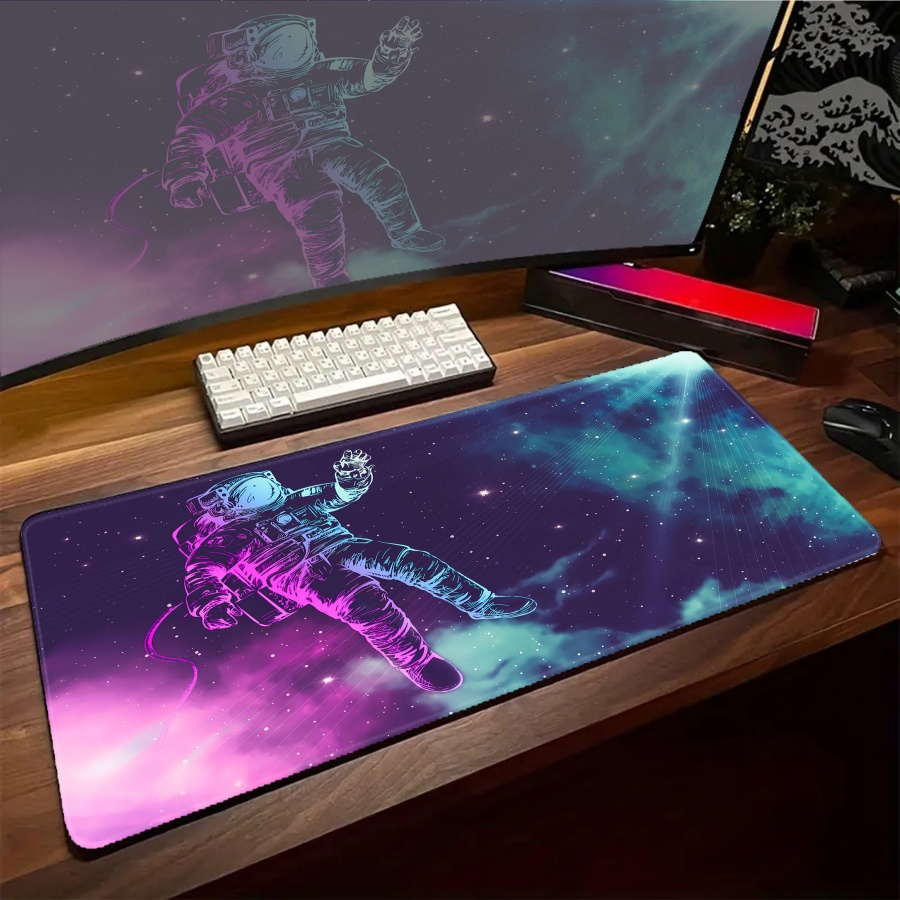 Esports Gaming Setup - แผ่นรองเมาส์ลายนักบินอวกาศ น่ารัก ขนาดใหญ่ XXL สำหรับเล่นเกมส์ อีสปอร์ต
