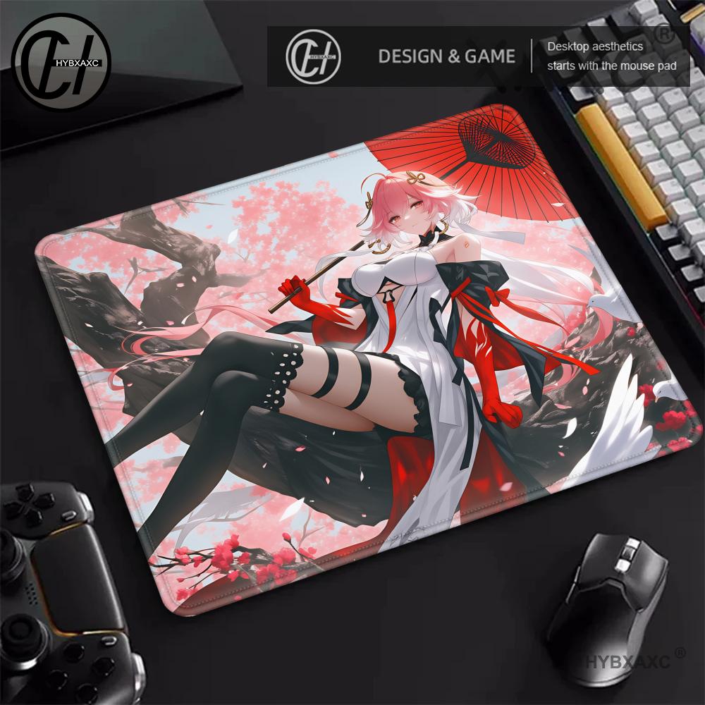 Esports Gaming Setup - แผ่นรองเมาส์เกมมิ่งลายอนิเมะญี่ปุ่น HYBXAXC แผ่นรองโต๊ะขนาดใหญ่ พื้นฐานยางพิมพ์ลาย แผ่นรองเมาส์ E-Sports