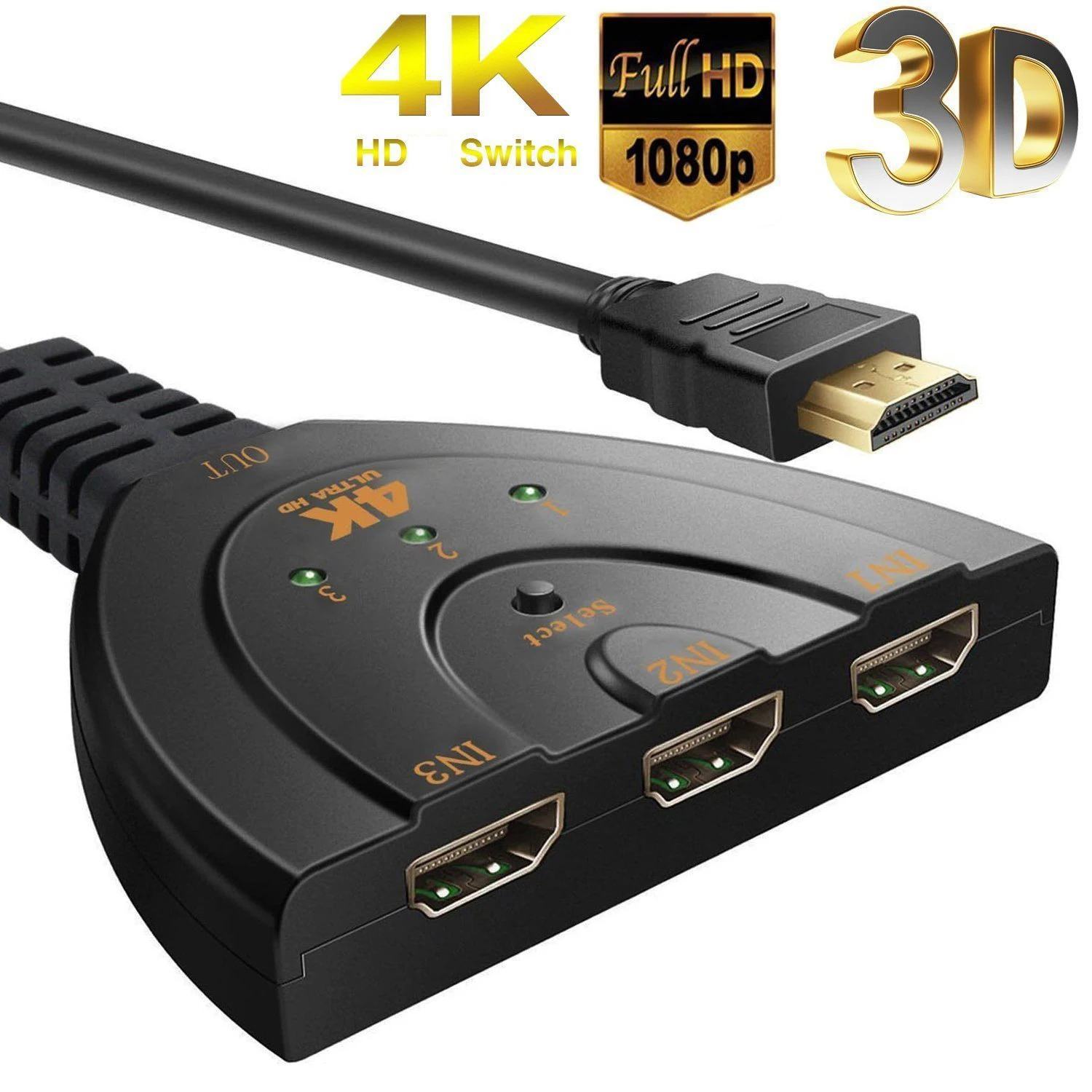 Esports Gaming Hub - สวิตช์ที่รองรับ HDMI 4K *2K 3D มินิ