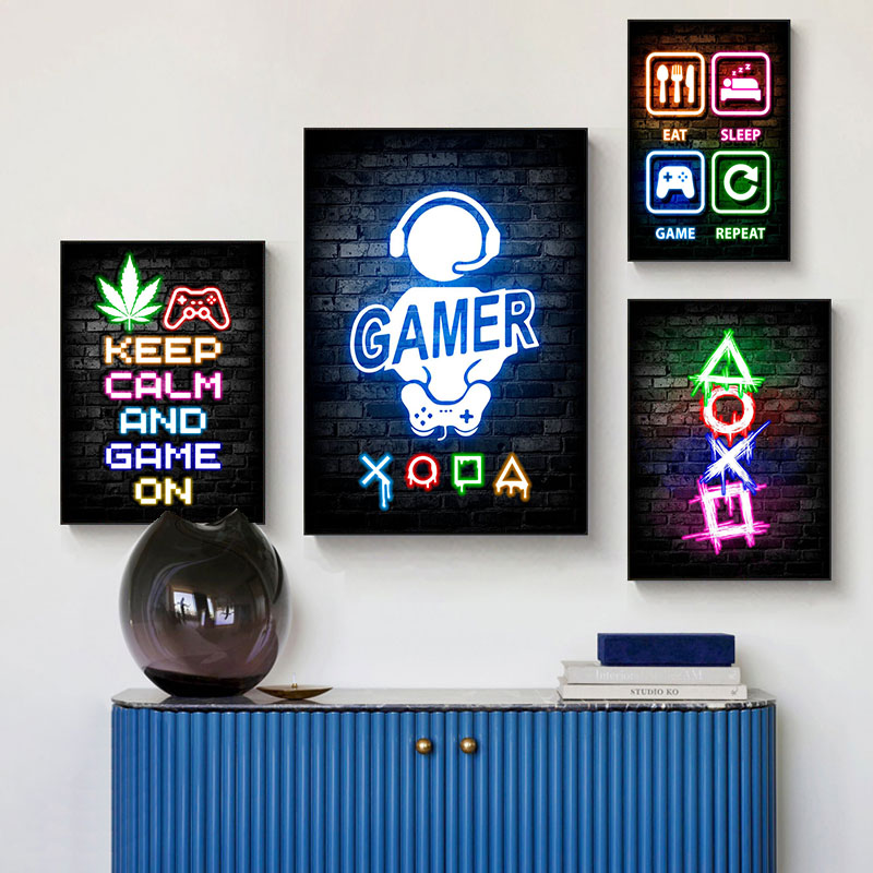 โปสเตอร์ผ้าแคนวาสลายเกมมิ่ง นี - Esports Gaming Poster บทวิจารณ์และราคา