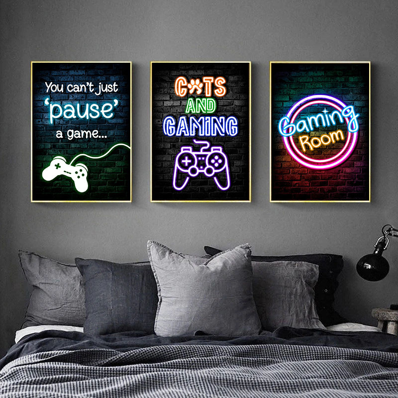 โปสเตอร์ผ้าแคนวาสลายเกมมิ่ง นี - Esports Gaming Poster บทวิจารณ์และราคา