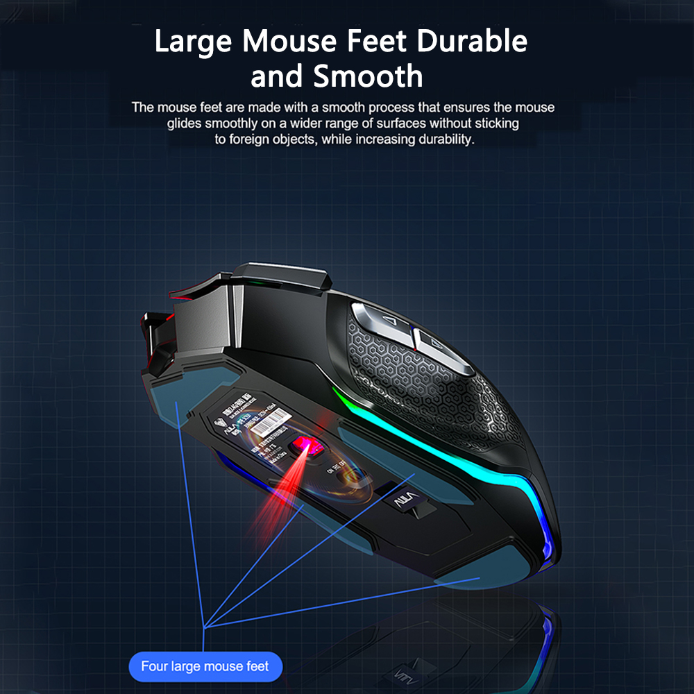 เมาส์มาโครไร้สาย2.4G เมาส์สำหร - Esports Gaming Design บทวิจารณ์และราคา