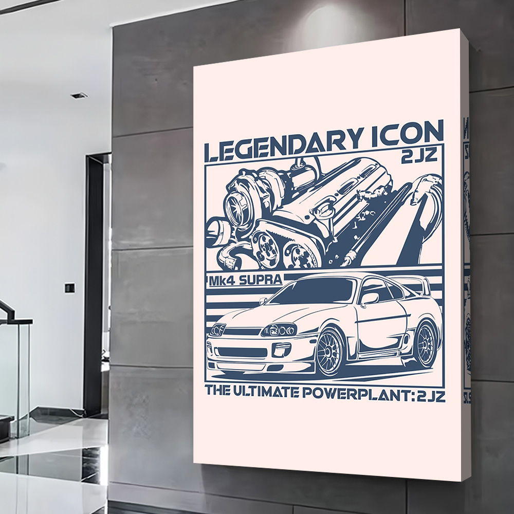 โปสเตอร์พิมพ์ลายรถสปอร์ต MK4 เ - Esports Gaming Poster บทวิจารณ์และราคา