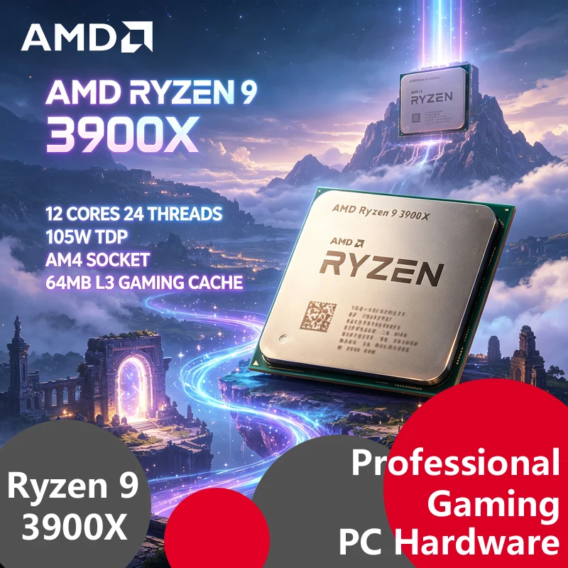 AMD Ryzen 9 3900X รุ่น Tray Un - Amd Cpu Ryzen 9 บทวิจารณ์และราคา