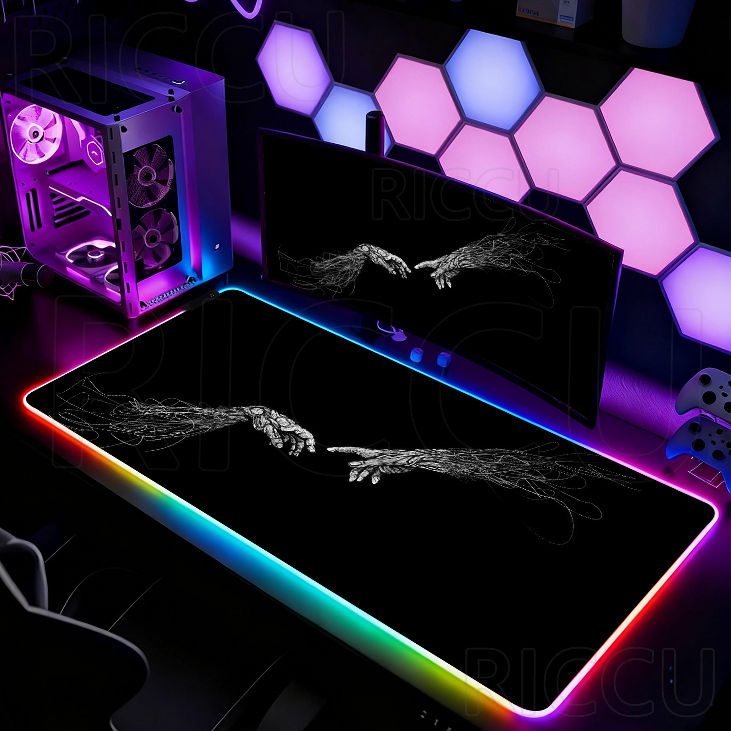 แผ่นรองเมาส์ RGB XXL HD ขนาดให - Esports Gaming Setup บทวิจารณ์และราคา