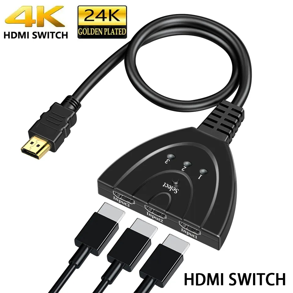 HDTV Switch 3 ใน 1 4k Splitter - Esports Gaming Hub บทวิจารณ์และราคา